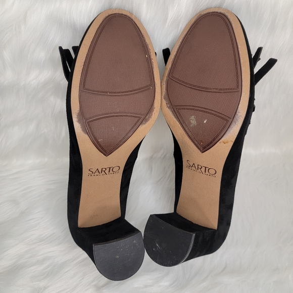 Franco Sarto chunky heel suede heels. - Picture 8 of 11